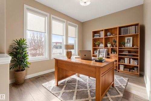 Virtually staged. - 332 West Haven Drive, Leduc, AB - Indoor Photo Showing Office