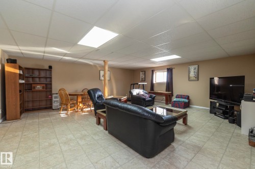 Plenty of space for other family activities in addition to T.V. / movie area.  Space for ideas here too! - 57524 Range Road 270, Rural Westlock County, AB - Indoor Photo Showing Basement