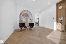 Sitting room featuring parquet floors and recessed lighting - 132 29 Street, Edmonton, AB  - Indoor Photo Showing Other Room 