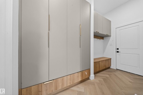 Mudroom with parquet flooring - 132 29 Street, Edmonton, AB - Indoor Photo Showing Other Room