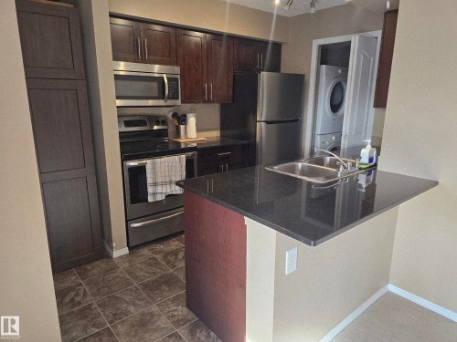 221 270 Mcconachie Drive, Edmonton, AB - Indoor Photo Showing Kitchen With Double Sink