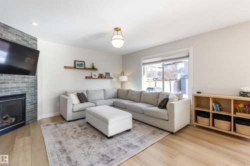 15 Nadine Way, St. Albert, AB - Indoor Photo Showing Living Room With Fireplace