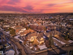 Aerial view at dusk of a residential view - 