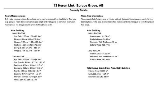 View of a document - 13 Heron Link, Spruce Grove, AB - Other