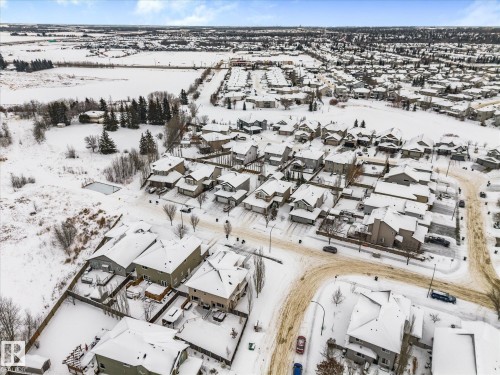 View of snowy aerial view - 13 Heron Link, Spruce Grove, AB - Outdoor With View