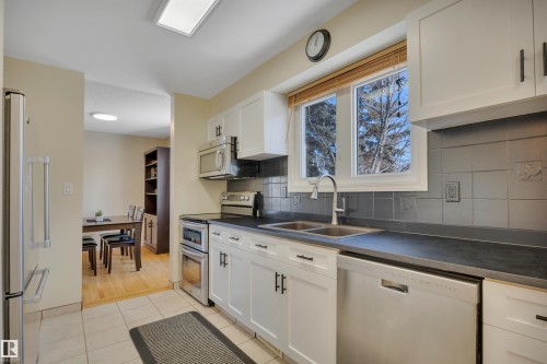 17062 100 Street, Edmonton, AB - Indoor Photo Showing Kitchen With Double Sink