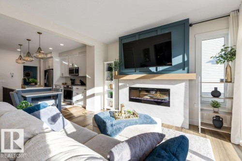 67 Jamison Crescent, St. Albert, AB - Indoor Photo Showing Living Room With Fireplace