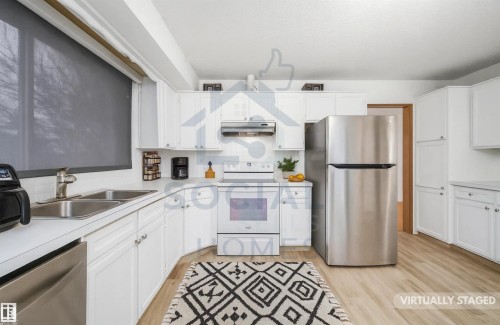 12203 158 Avenue, Edmonton, AB - Indoor Photo Showing Kitchen With Double Sink