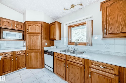 16135 56 Street, Edmonton, AB - Indoor Photo Showing Kitchen With Double Sink