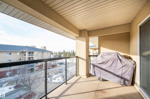 Balcony with a grill - 422 7909 71 Street, Edmonton, AB - Outdoor With Balcony With Exterior