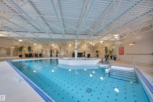 View of indoor community pool - 422 7909 71 Street, Edmonton, AB - Indoor Photo Showing Other Room With In Ground Pool
