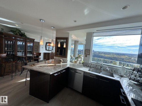 1403 11969 Jasper Avenue, Edmonton, AB - Indoor Photo Showing Kitchen With Upgraded Kitchen