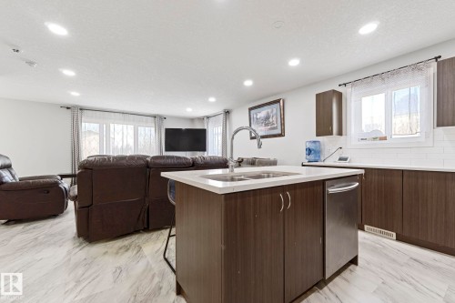 8955 150 Street, Edmonton, AB - Indoor Photo Showing Kitchen With Double Sink