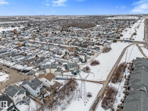 Snowy aerial view with a residential view - 13148 151 Avenue, Edmonton, AB - Outdoor With View