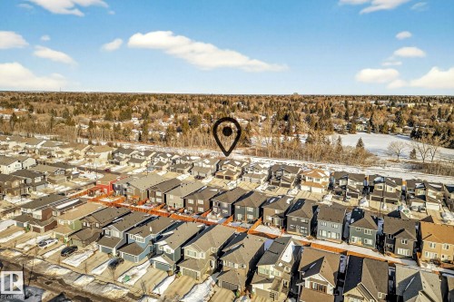 Aerial perspective of suburban area - 74 Royal Street, St. Albert, AB - Outdoor With View