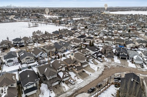 Aerial view of property and surrounding area with nearby suburban area - 10655 181 Avenue, Edmonton, AB - Outdoor With View