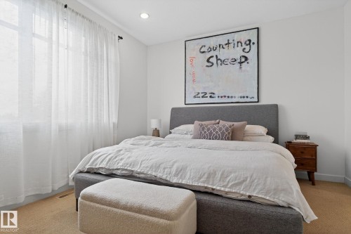 Bedroom featuring carpet and recessed lighting - 1 9561 143 Street Nw, Edmonton, AB - Indoor Photo Showing Bedroom