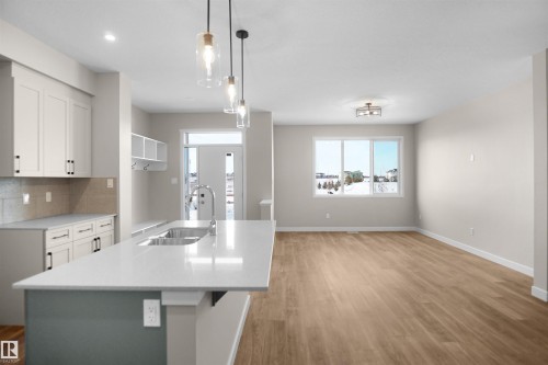 17518 5A Street, Edmonton, AB - Indoor Photo Showing Kitchen With Double Sink