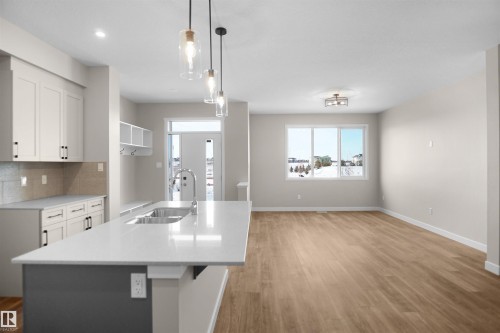 17518 5A Street, Edmonton, AB - Indoor Photo Showing Kitchen With Double Sink
