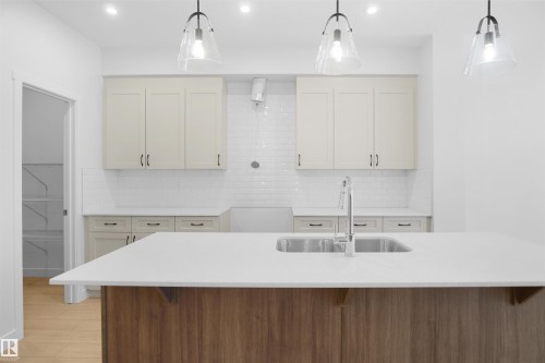 1332 11 Avenue, Edmonton, AB - Indoor Photo Showing Kitchen With Double Sink