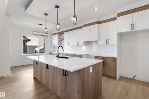 60 Meadowgrove Landing, Spruce Grove, AB - Indoor Photo Showing Kitchen With Upgraded Kitchen