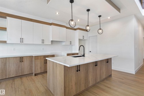 60 Meadowgrove Landing, Spruce Grove, AB - Indoor Photo Showing Kitchen With Upgraded Kitchen