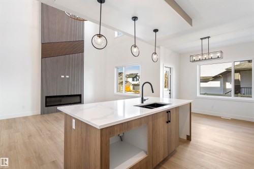 60 Meadowgrove Landing, Spruce Grove, AB - Indoor Photo Showing Kitchen With Double Sink
