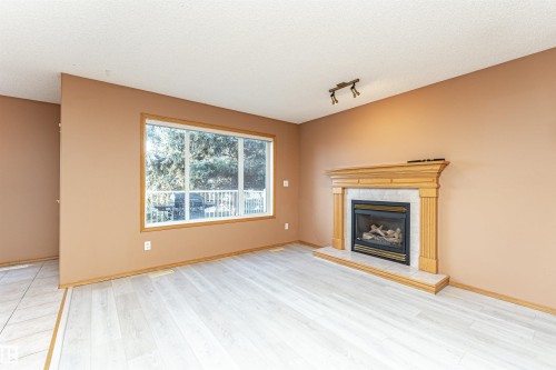24 211 Blackburn Drive E, Edmonton, AB - Indoor Photo Showing Living Room With Fireplace