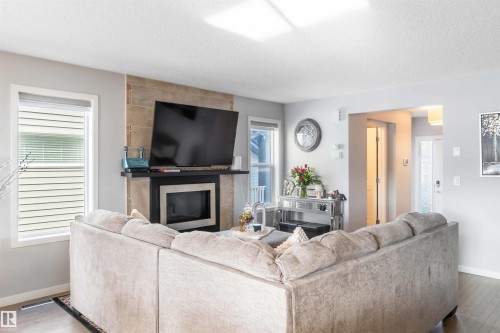 6319 167A Avenue, Edmonton, AB - Indoor Photo Showing Living Room With Fireplace