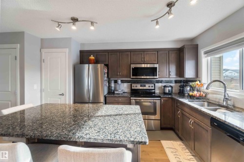 6319 167A Avenue, Edmonton, AB - Indoor Photo Showing Kitchen With Double Sink With Upgraded Kitchen