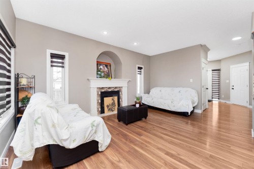 1904 118 Street, Edmonton, AB - Indoor Photo Showing Bedroom With Fireplace