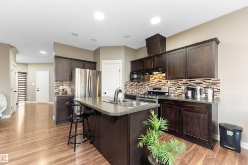 1904 118 Street, Edmonton, AB - Indoor Photo Showing Kitchen With Stainless Steel Kitchen With Double Sink With Upgraded Kitchen