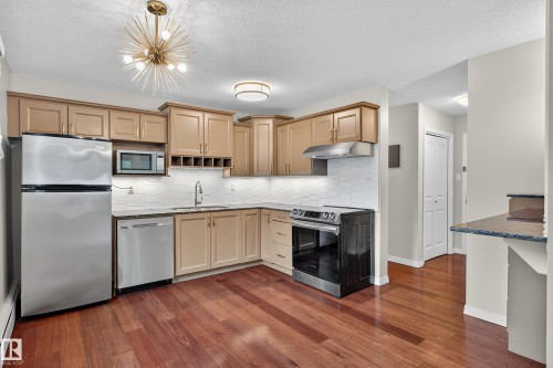 202 10746 80 Avenue, Edmonton, AB - Indoor Photo Showing Kitchen With Stainless Steel Kitchen