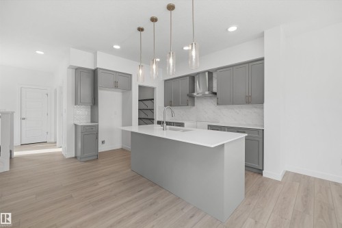 4503 Warbler Loop, Edmonton, AB - Indoor Photo Showing Kitchen With Upgraded Kitchen