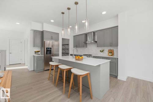 4503 Warbler Loop, Edmonton, AB - Indoor Photo Showing Kitchen With Upgraded Kitchen