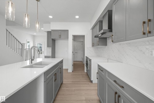 4503 Warbler Loop, Edmonton, AB - Indoor Photo Showing Kitchen With Double Sink With Upgraded Kitchen