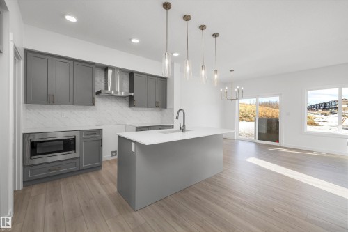 4503 Warbler Loop, Edmonton, AB - Indoor Photo Showing Kitchen With Upgraded Kitchen