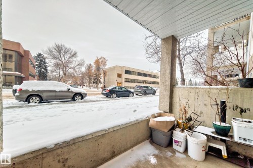 View of covered porch - 108 10535 122 Street, Edmonton, AB - Outdoor