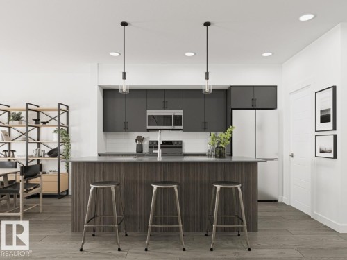 19119 20 Avenue, Edmonton, AB - Indoor Photo Showing Kitchen With Upgraded Kitchen