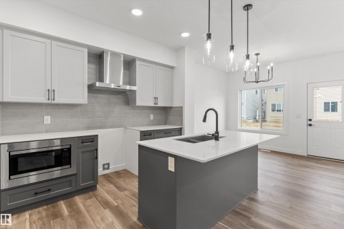 928 18 Avenue, Edmonton, AB - Indoor Photo Showing Kitchen With Double Sink With Upgraded Kitchen