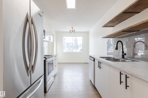 10139 80 Street, Edmonton, AB - Indoor Photo Showing Kitchen With Double Sink With Upgraded Kitchen