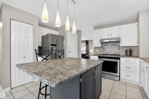 3907 44 Avenue, Stony Plain, AB - Indoor Photo Showing Kitchen With Stainless Steel Kitchen With Upgraded Kitchen