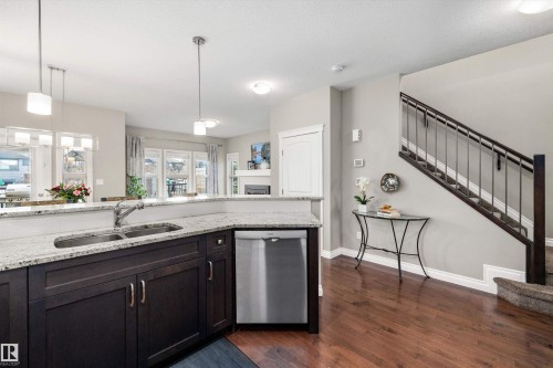 19 Gilmore Way, Spruce Grove, AB - Indoor Photo Showing Kitchen With Double Sink