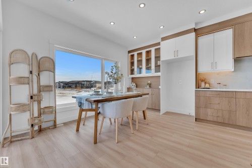 Dining space with recessed lighting and light wood-style flooring - 228 Linden Loop, Leduc, AB - Indoor