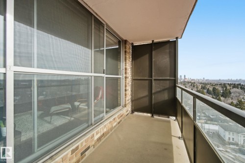 Balcony with a city view - 1312 13910 Stony Plain Road, Edmonton, AB - Outdoor With Exterior