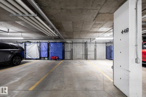 View of parking deck - 7471 May Common, Edmonton, AB - Indoor Photo Showing Garage