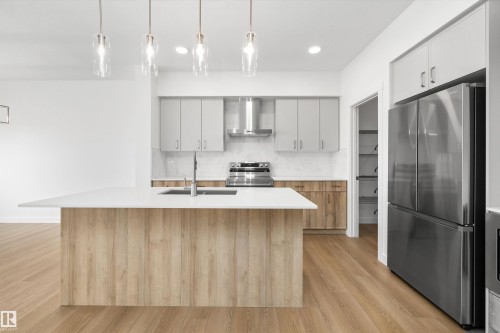 6292 180 Avenue Nw, Edmonton, AB - Indoor Photo Showing Kitchen With Upgraded Kitchen