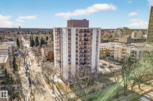 View of apartment building / complex with a city view - 207 11007 83 Avenue, Edmonton, AB - Outdoor With View