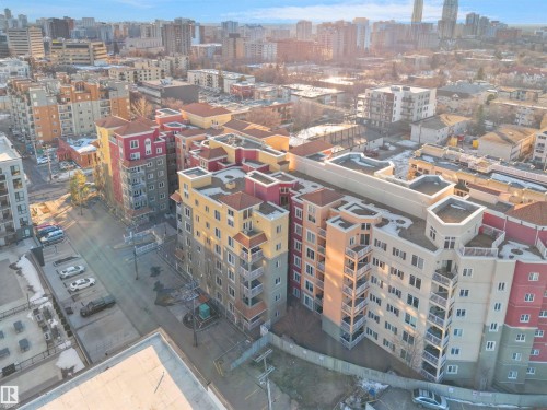 Drone / aerial view of city skyline - 308 10333 112 Street Street, Edmonton, AB - Outdoor With View