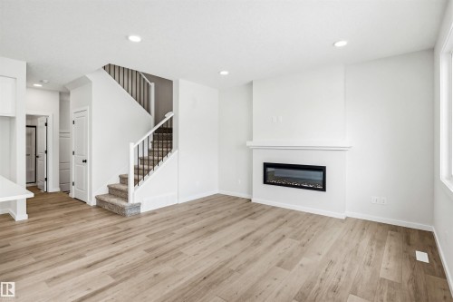 17351 3 Street, Edmonton, AB - Indoor Photo Showing Living Room With Fireplace